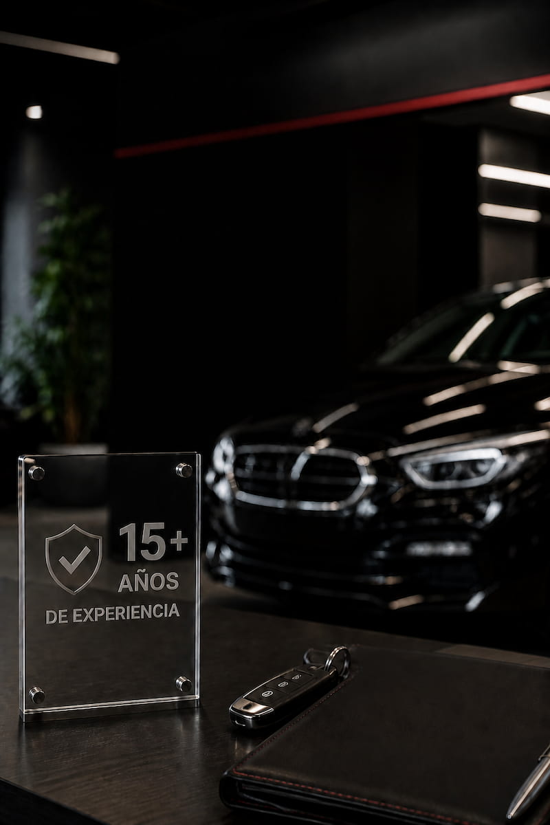 Plaqueta de más de 15 años de experiencia en el concesionario PowerCars de Sabadell